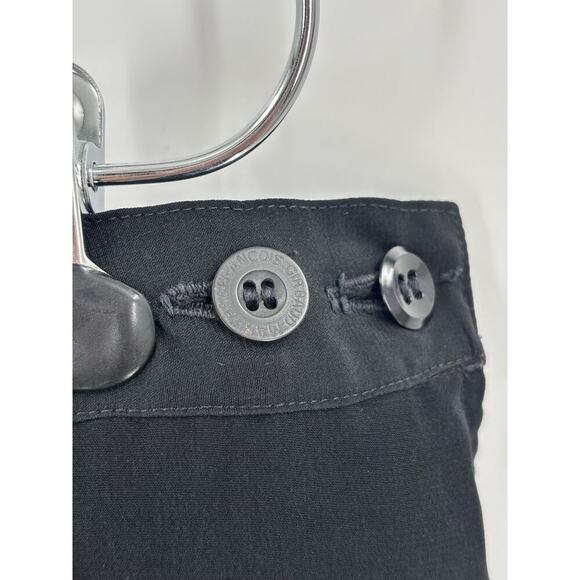 Marithe Francois Girbaud Pants Womens Large Black Silk Button Pockets Pleated - Picture 3 of 13